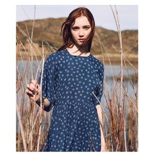 Christy Dawn Theo Dress Blue Ditsy Floral Small